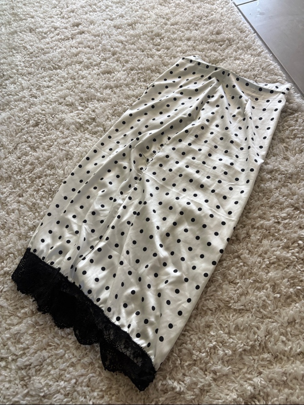 Polka dot maxi skirt